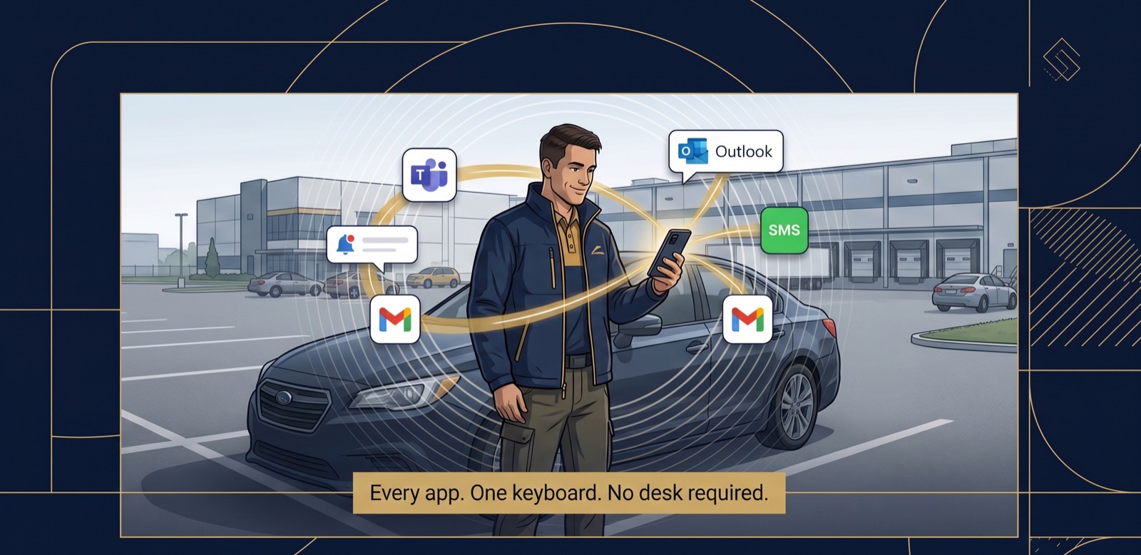 One keyboard working across every messaging app in the field
